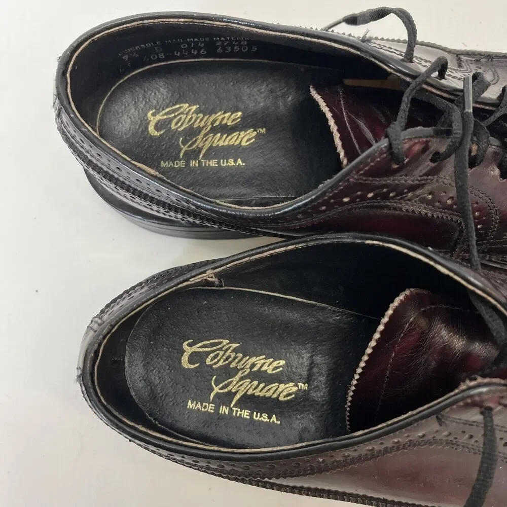 VTG O’Sullivans‎ Coburne Square Dress Shoes Size Mens US 9.5 Wingtip Oxford USA